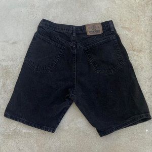 Vintage long black Wrangler Denim Shorts